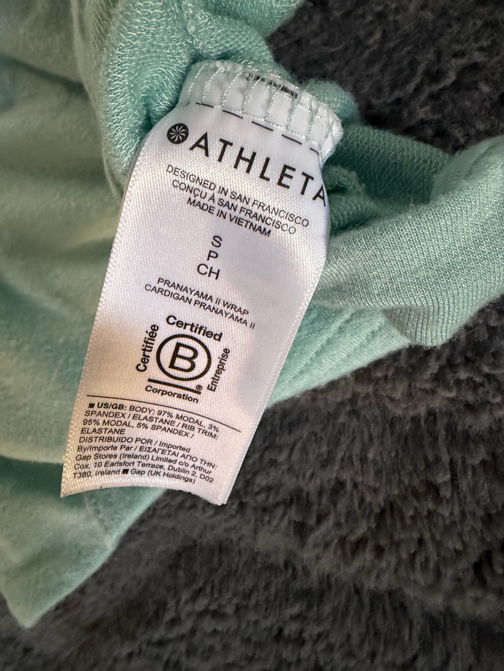 Athleta Mint Green Open-Front Draped Cardigan - Picture 7 of 7